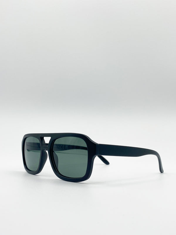 Svnx Navigator Retro Style Plastic Frame Sunglasses
