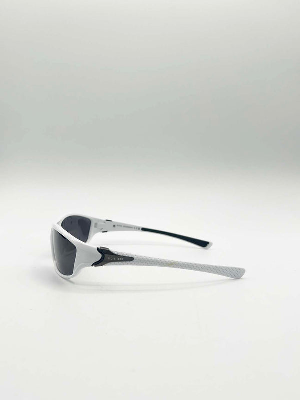 Svnx Outdoor Racer Sunglasses In White Black With Hard Case