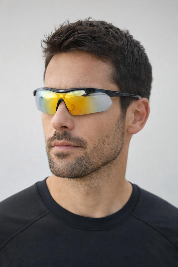 Svnx Outdoor Sports Racer Sunglasses In Muted Multi With Case