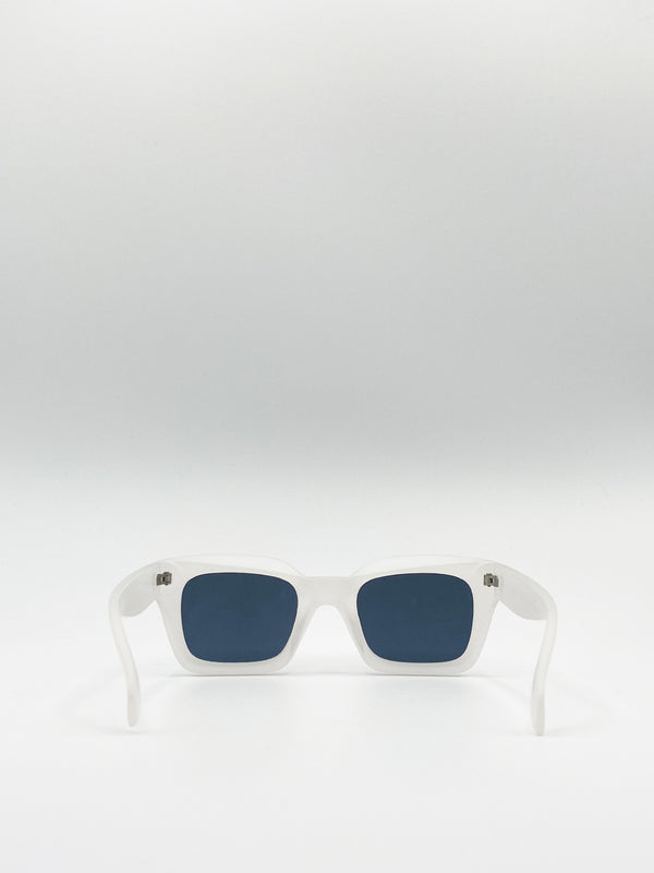 Svnx Oversized Matte Clear Frame Cat Eye Sunglasses