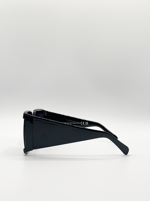 Svnx Oversized Square Sunglasses With Diamonte Detail