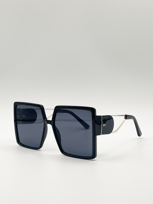 Svnx Oversized Square Sunglasses With Temple Frame Detail