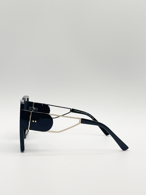 Svnx Oversized Square Sunglasses With Temple Frame Detail