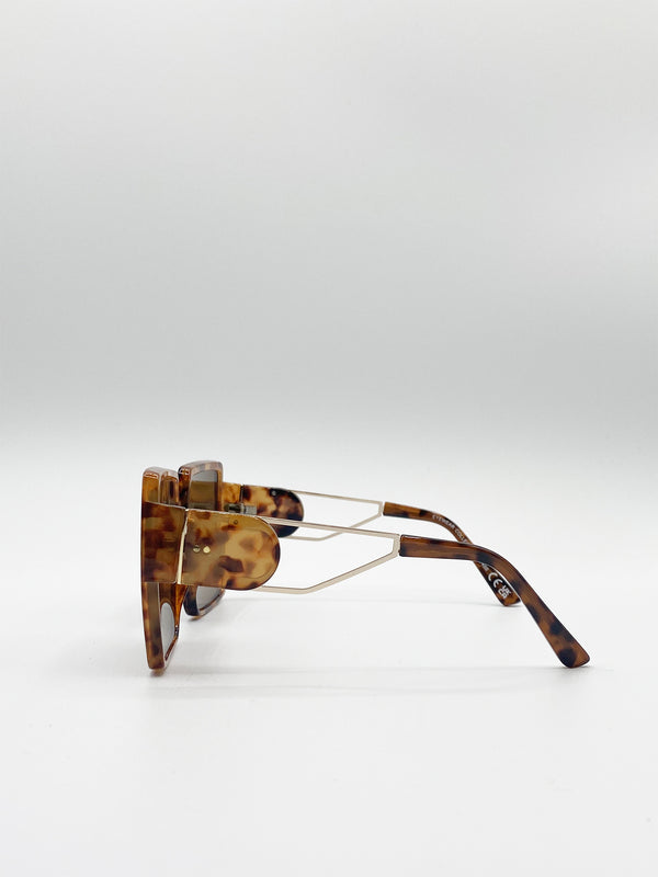 Svnx Oversized Square Sunglasses With Temple Frame Detail