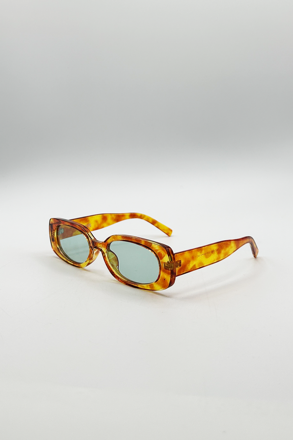 Svnx Rectangular Sunglasses In Orange Tortoiseshell