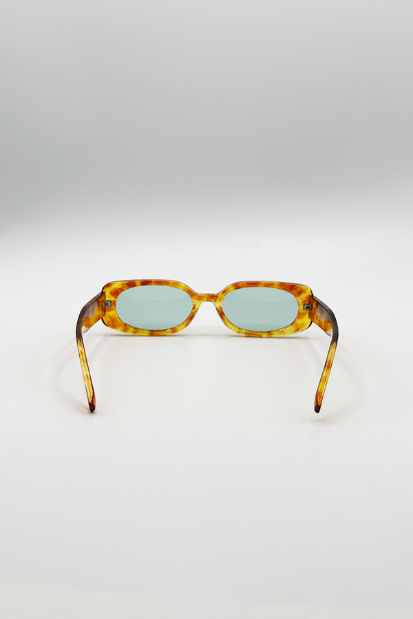 Svnx Rectangular Sunglasses In Orange Tortoiseshell