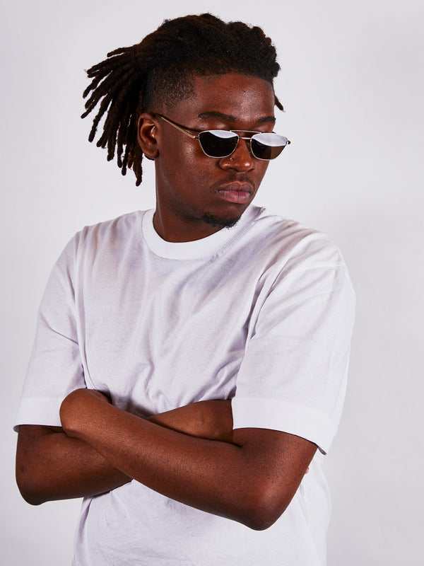 Svnx Angular Aviator Style Sunglasses