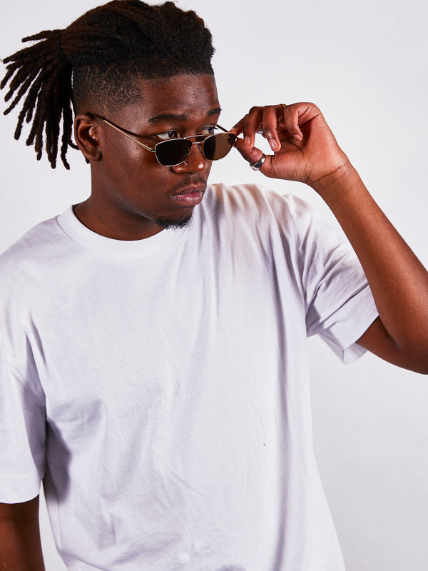 Svnx Angular Aviator Style Sunglasses