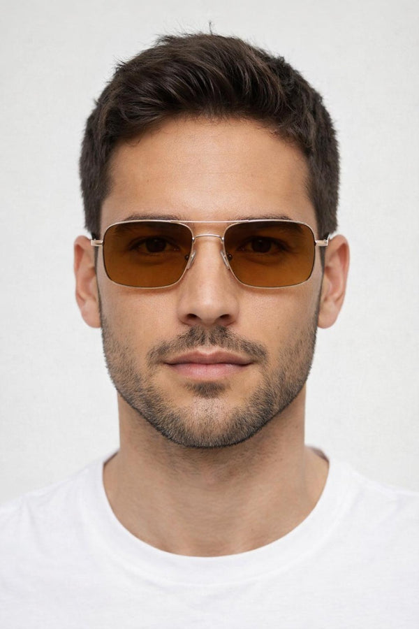 svnx Aviator style square frame sunglasses