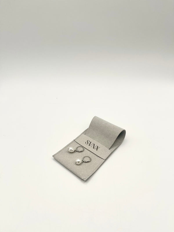 Svnx Baroque Pearl Earrings In Silver