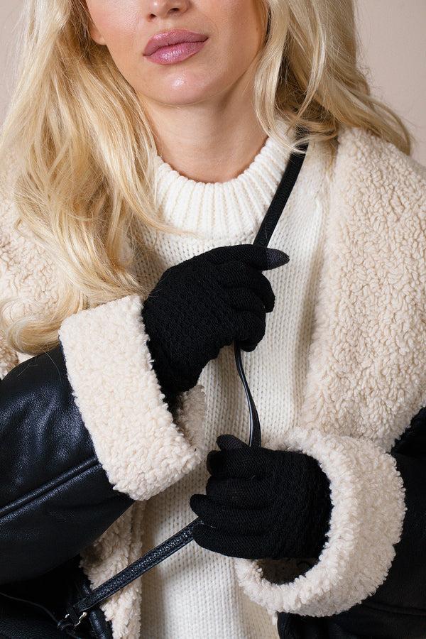 svnx Basic Touch Screen Knitted Gloves In Black