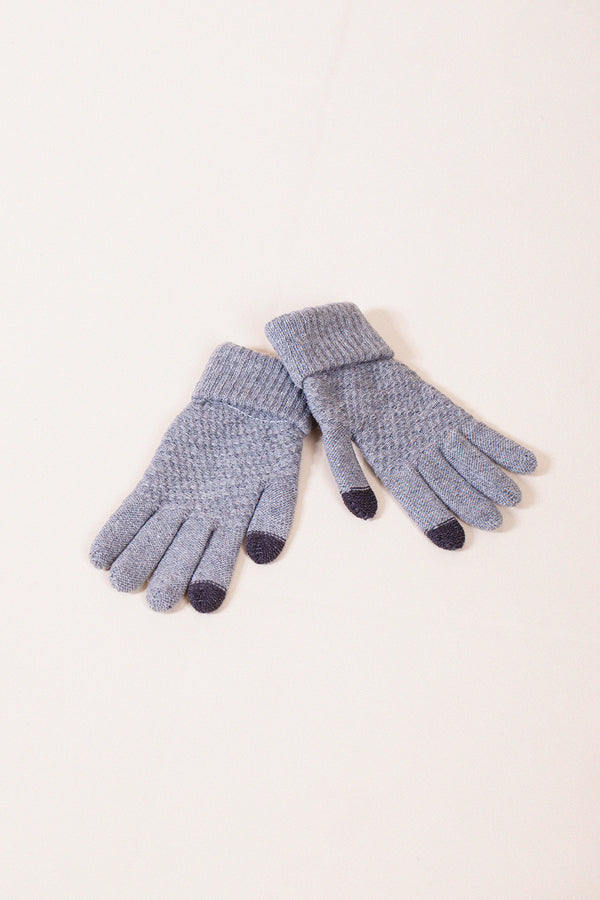 Svnx Basic Touch Screen Knitted Gloves In Grey