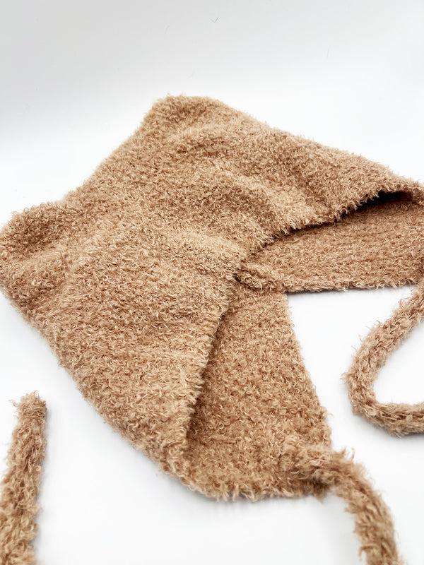 Svnx Beanie With Bear Ears In Beige
