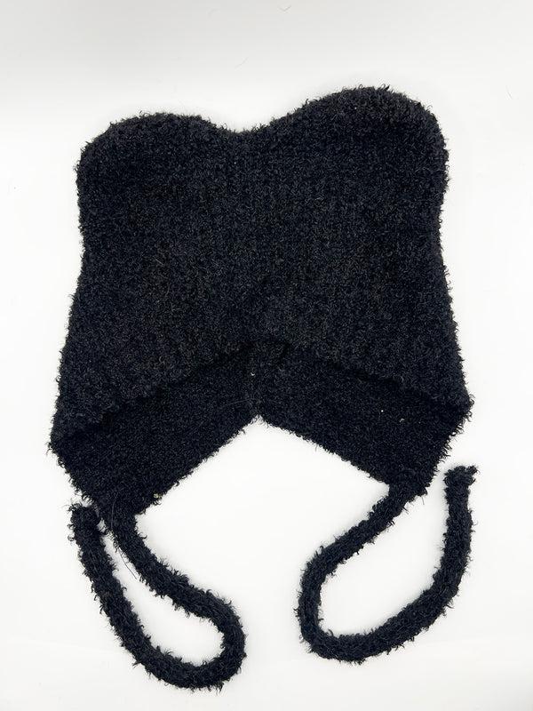 Svnx Beanie With Bear Ears In Black