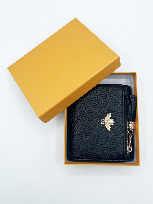 Svnx Bee Embellishment Purse In Black