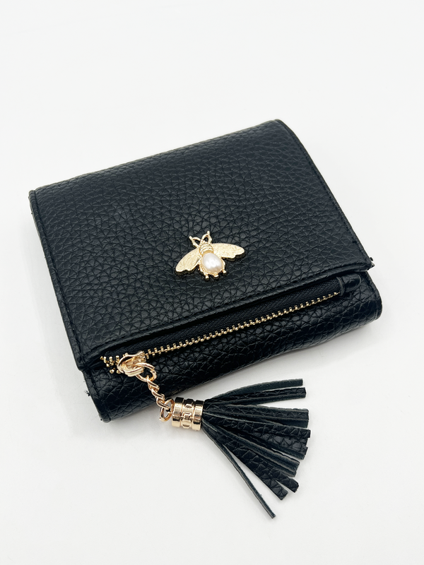 Svnx Bee Embellishment Purse In Black