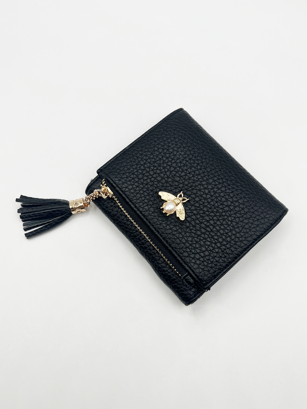svnx Bee Embellishment Purse in Black