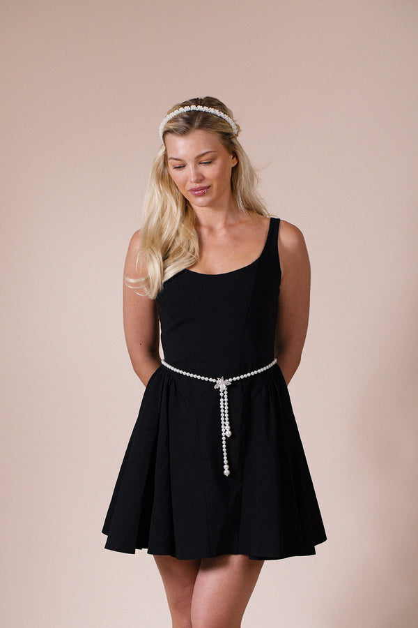 Svnx Bee Pearl Chain Belt In Silver