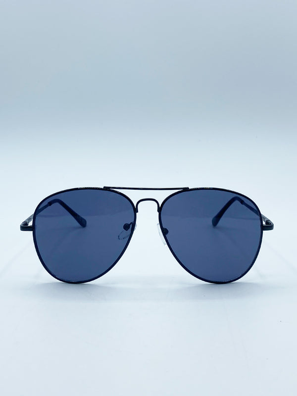 svnx Black Aviator with Black Lenses