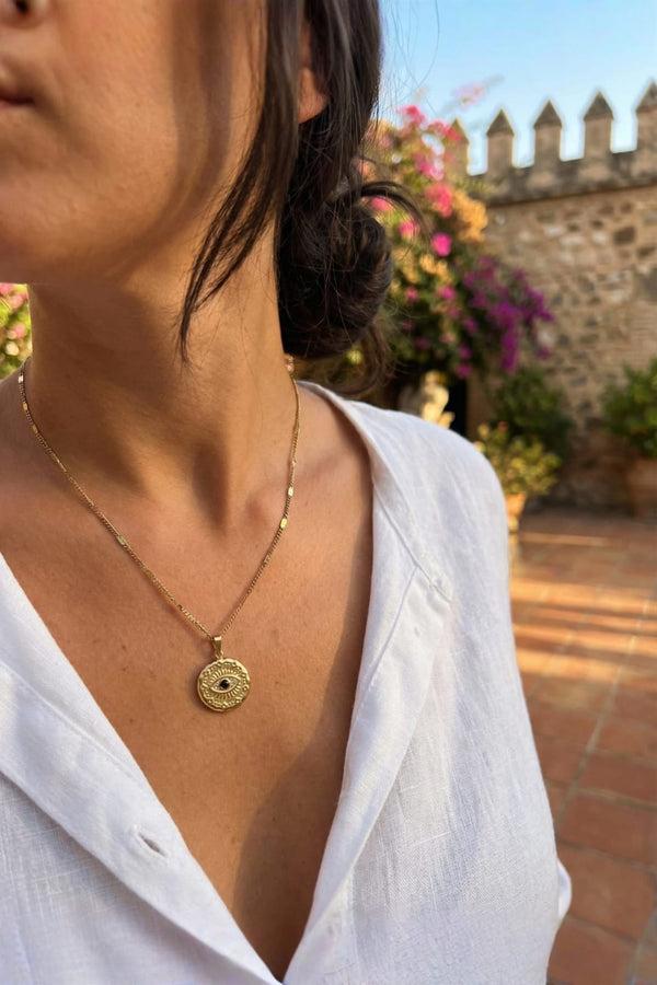 Svnx Black Eye Pendant Necklace