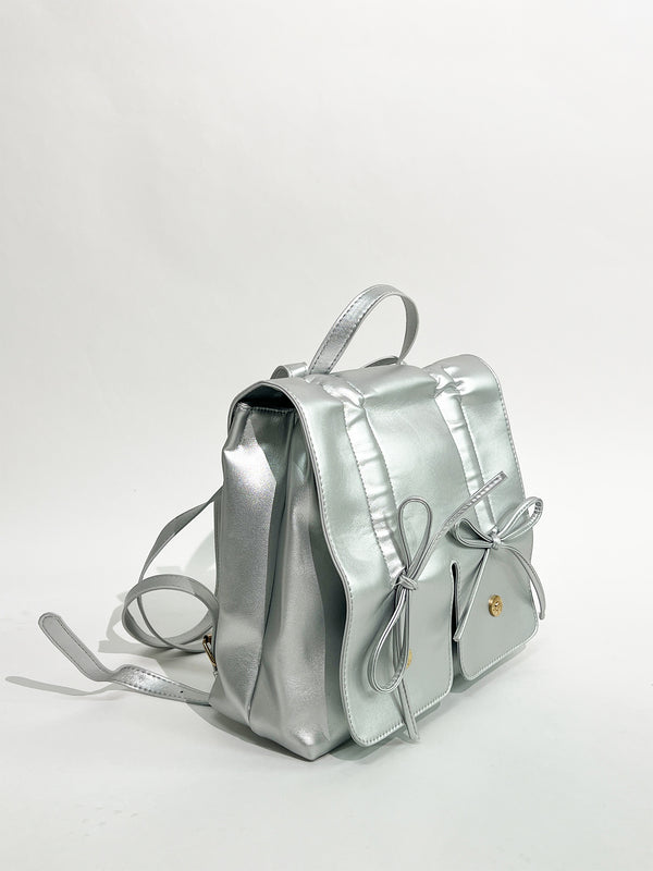 Svnx Bow Backpack In Silver