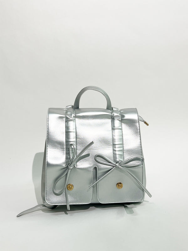 svnx Bow Backpack in Silver