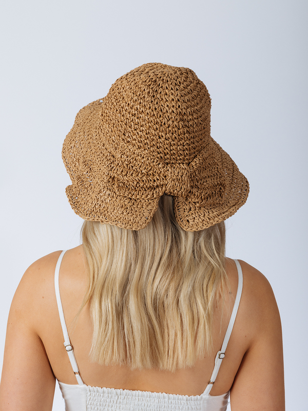 svnx Bowknot Straw Sun Hat