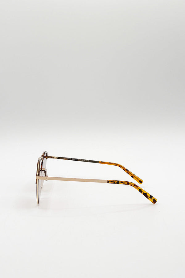 Svnx Brown Tortoise Sunglasses With Brown Lenses