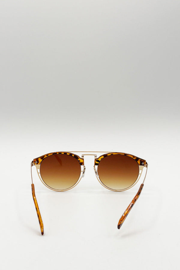 Svnx Brown Tortoise Sunglasses With Brown Lenses