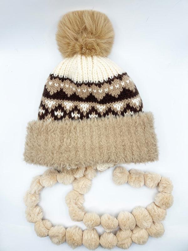 Svnx Chunky Beanie In Beige Multi
