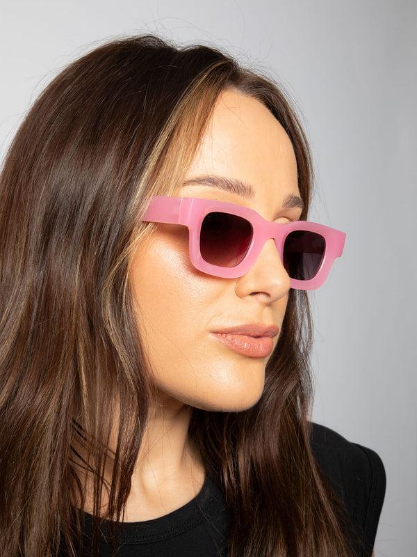 Svnx Chunky Square Frame Sunglasses In Pink