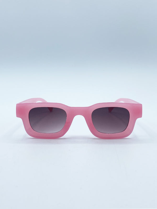 Svnx Chunky Square Frame Sunglasses In Pink