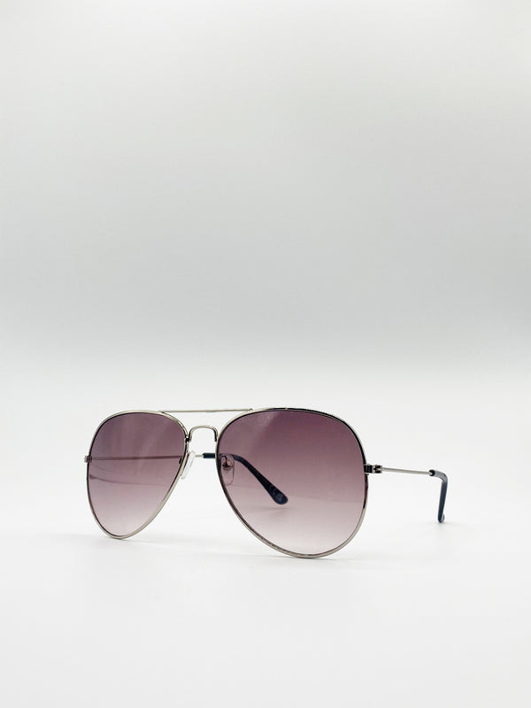 Svnx Classic Aviator Metal Frame Sunglasses