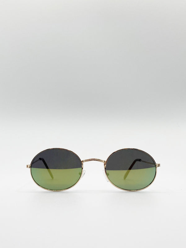 svnx Classic Metal Frame Round Sunglasses
