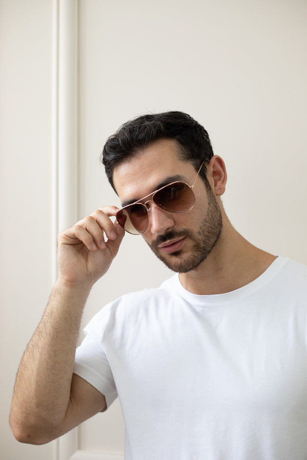 Svnx Classic Pilot Gold Aviator Sunglasses
