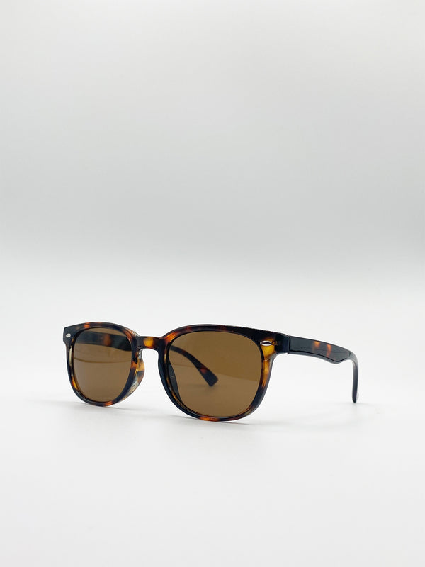 Svnx Classic Preppy Square Frame Sunglasses