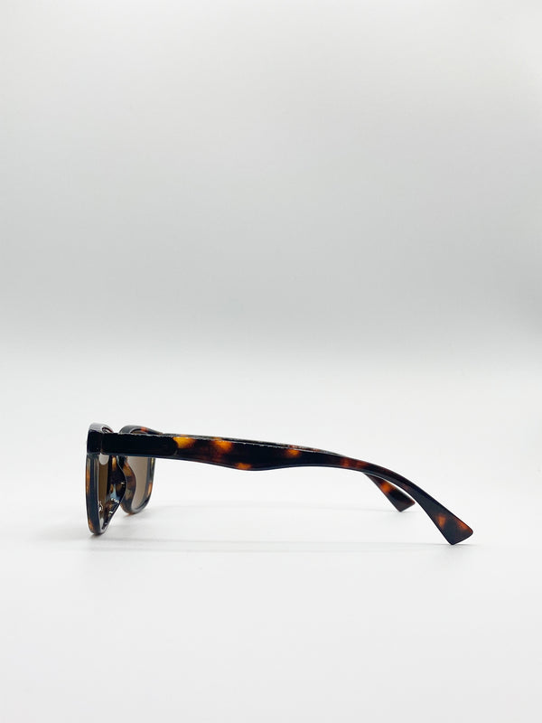 Svnx Classic Preppy Square Frame Sunglasses
