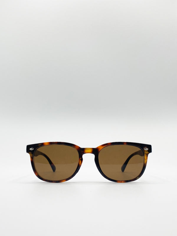 svnx Classic Preppy Square Frame Sunglasses