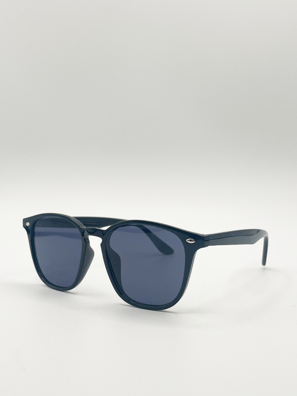 Svnx Classic Rounded Wayfarer Style Sunglasses