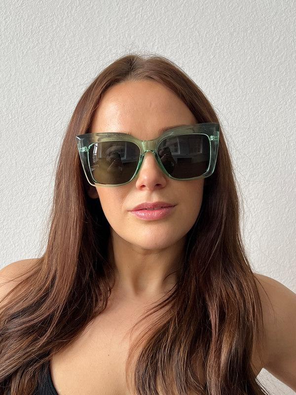 Svnx Clear Plastic Frame Cat Eye Style Sunglasses