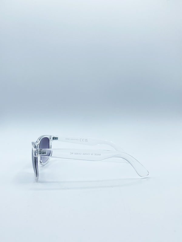 Svnx SVNX Clear Wayfarer Sunglasses With Graded Grey Lenses