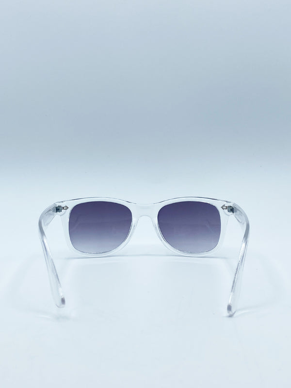 Svnx SVNX Clear Wayfarer Sunglasses With Graded Grey Lenses