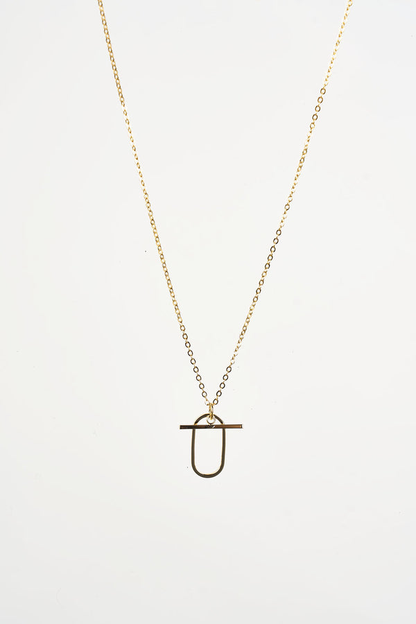 Svnx Clip Bar Necklace In Gold