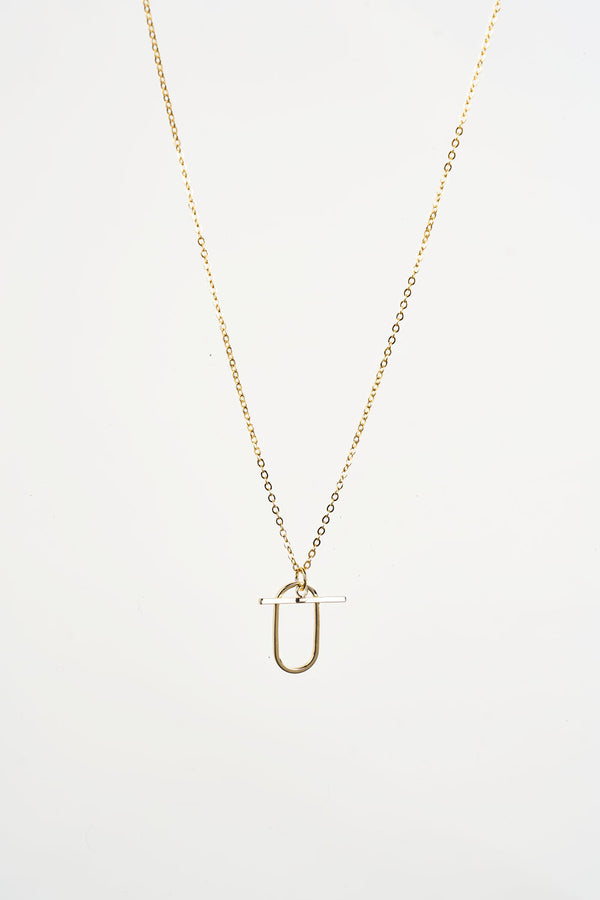 Svnx Clip Bar Necklace In Gold