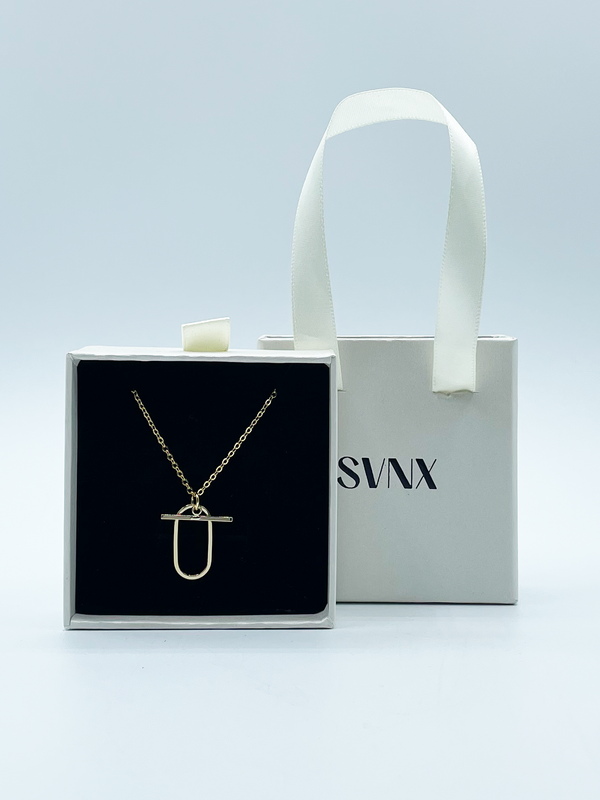 svnx Clip Bar Necklace in Gold