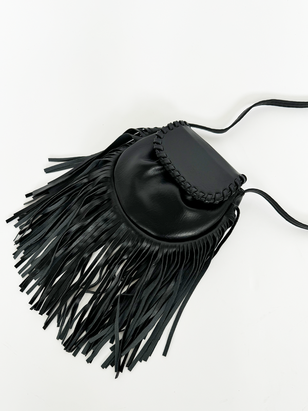 Svnx Cross Body PU Leather Tassel Bag