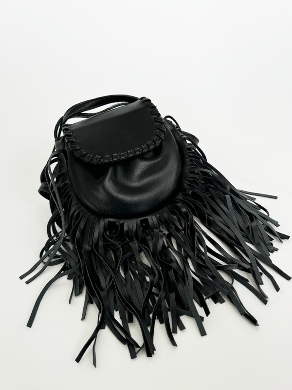 Svnx Cross Body PU Leather Tassel Bag