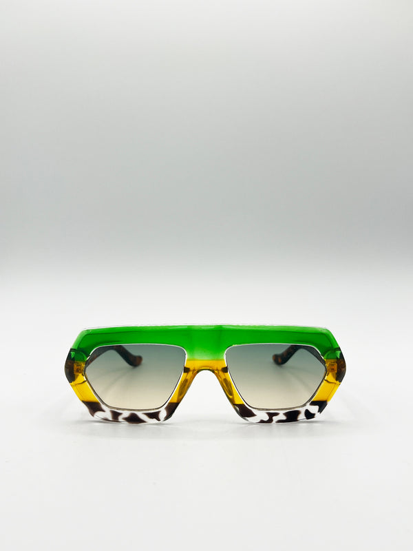 Svnx Cross-Border Flat Sunglasses In Multi Print