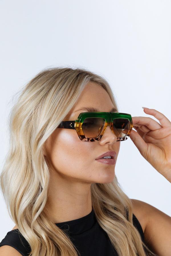 Svnx Cross-Border Flat Sunglasses In Multi Print