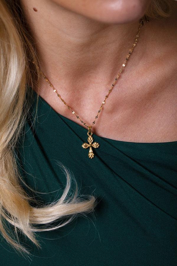 Svnx Cross Pendant Necklace With Gift Box